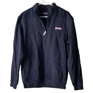 Vineyard Vines Men's Collegiate Shep Shirt 1/4-zip Pullover Navy Blue Size S